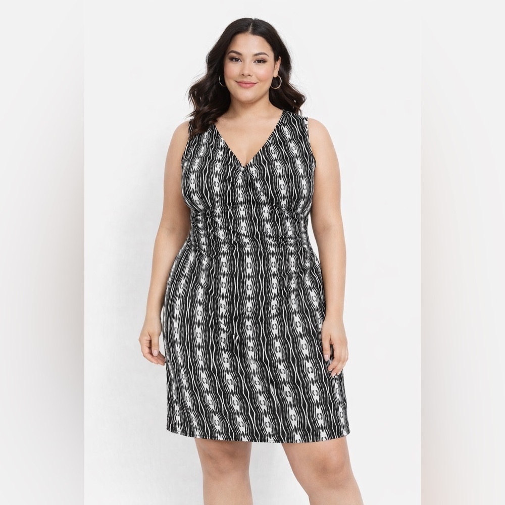 NWT Worthington knee-high abstract vertical print xL dress